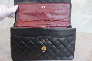 CHANEL/シャネル パリ限定マトラッセダブルフラップチェーンショルダーバッグ ラムスキン ブラック/ゴールド金具 ショルダーバッグ 700070024