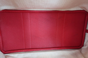 HERMES  GARDEN PARTY PM Negonda leather Rouge casaque □R Engraving Tote bag 700030222