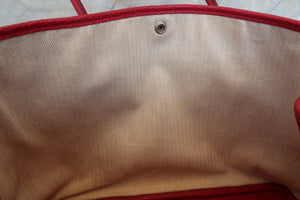 HERMES  GARDEN PARTY PM Negonda leather Rouge casaque □R Engraving Tote bag 700030222
