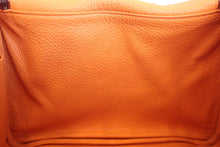 Load image into Gallery viewer, HERMES LINDY 34 Clemence leather Orange □N Engraving Shoulder bag 600080106
