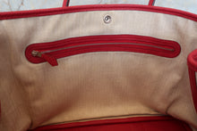 Load image into Gallery viewer, HERMES  GARDEN PARTY PM Negonda leather Rouge casaque □R Engraving Tote bag 700030222
