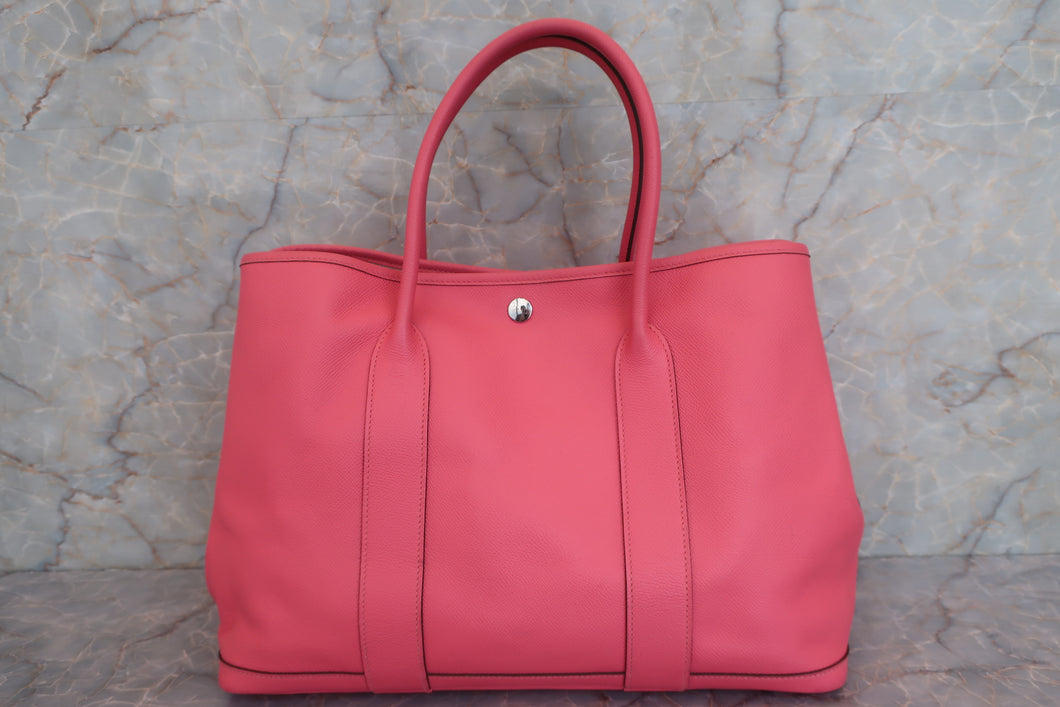 HERMES GARDEN PARTY PM Epsom leather Rose azalee A刻印 Tote bag 600090151