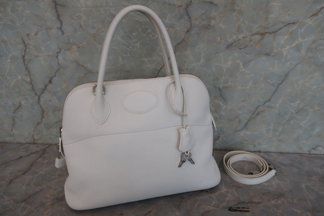 HERMES／エルメス ボリード31 トリヨンクレマンス ホワイト □L刻印 ショルダーバッグ 700090094