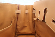 将图片加载到图库查看器，HERMES BIRKIN 35 Graine Couchevel leather Natural □D刻印 Hand bag 600100132
