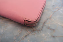 Load image into Gallery viewer, HERMES Azapp Long Silkin Epsom leather/Silk Rose confetti T Engraving Wallet 600080095
