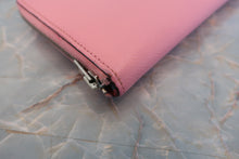 Load image into Gallery viewer, HERMES Azapp Long Silkin Epsom leather/Silk Rose confetti T Engraving Wallet 600080095
