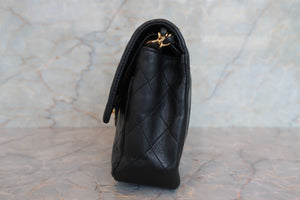 CHANEL/シャネル マトラッセWフラップWチェーンショルダーバッグ ラムスキン ブラック/ゴールド金具 ショルダーバッグ 700070050