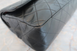 CHANEL/シャネル マトラッセWフラップWチェーンショルダーバッグ ラムスキン ブラック/ゴールド金具 ショルダーバッグ 700070050