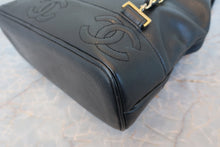 Load image into Gallery viewer, CHANEL Triple CC Chain back pack Caviar skin Black/Gold Hardware Back pack 800080017
