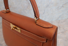 将图片加载到图库查看器，HERMES KELLY 32 Graine Couchevel leather Gold 〇U刻印 Shoulder bag 600100182
