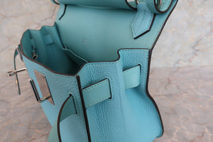 HERMES／エルメス ジプシエール30 トリヨンクレマンス/ヴォースイフト ブルーアトール T刻印 ショルダーバッグ 700030131