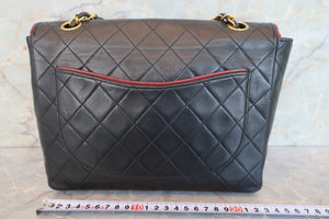 CHANEL/シャネル マトラッセバイカラーチェーンショルダーバッグ ラムスキン ブラック/レッド/ゴールド金具 ショルダーバッグ 700080041