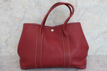 将图片加载到图库查看器，HERMES GARDEN PARTY PM Negonda leather Rouge H □K刻印 Tote bag 600090163
