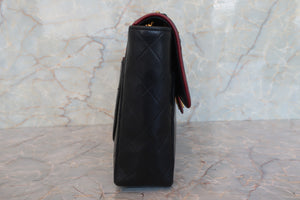 CHANEL/シャネル マトラッセバイカラーチェーンショルダーバッグ ラムスキン ブラック/レッド/ゴールド金具 ショルダーバッグ 700080041