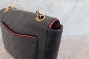 CHANEL/シャネル マトラッセバイカラーチェーンショルダーバッグ ラムスキン ブラック/レッド/ゴールド金具 ショルダーバッグ 700080041