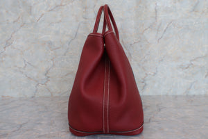 HERMES GARDEN PARTY PM Negonda leather Rouge H □K刻印 Tote bag 600090163