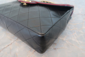 CHANEL/シャネル マトラッセバイカラーチェーンショルダーバッグ ラムスキン ブラック/レッド/ゴールド金具 ショルダーバッグ 700080041