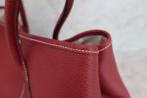 HERMES GARDEN PARTY PM Negonda leather Rouge H □K刻印 Tote bag 600090163