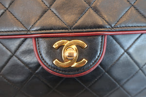 CHANEL/シャネル マトラッセバイカラーチェーンショルダーバッグ ラムスキン ブラック/レッド/ゴールド金具 ショルダーバッグ 700080041