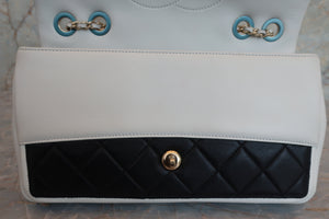 CHANEL/シャネル マトラッセチェーンショルダーバッグ ラムスキン ブラック/ホワイト/ゴールド金具 ショルダーバッグ 700070008