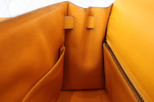 HERMES／エルメス ケリー28 クシュベル ジョーヌ 〇Z刻印 ショルダーバッグ 700080126