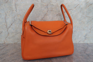 HERMES／エルメス リンディ34 トリヨンクレマンス オレンジ □M刻印 ショルダーバッグ 700090073