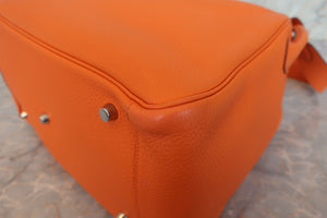 HERMES／エルメス リンディ34 トリヨンクレマンス オレンジ □M刻印 ショルダーバッグ 700090073