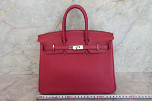 HERMES／エルメス バーキン25 トゴ ルビー □N刻印 ハンドバッグ 700060001