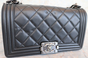 CHANEL/シャネル ボーイシャネル チェーンショルダーバッグ ラムスキン ブラック/シルバー金具 ショルダーバッグ 600120162