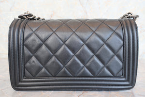 CHANEL/シャネル ボーイシャネル チェーンショルダーバッグ ラムスキン ブラック/シルバー金具 ショルダーバッグ 600120162