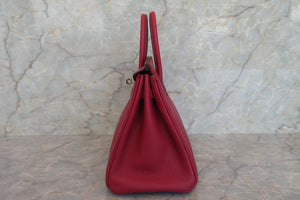 HERMES／エルメス バーキン25 トゴ ルビー □N刻印 ハンドバッグ 700060001