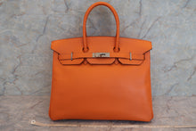 将图片加载到图库查看器，HERMES BIRKIN 35 Epsom leather Orange □I刻印 Hand bag 600100172
