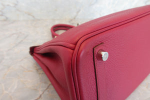 HERMES／エルメス バーキン25 トゴ ルビー □N刻印 ハンドバッグ 700060001