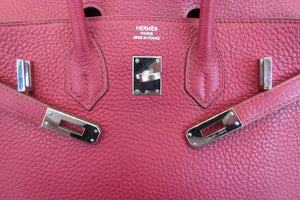 HERMES／エルメス バーキン25 トゴ ルビー □N刻印 ハンドバッグ 700060001