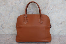 将图片加载到图库查看器，HERMES BOLIDE 35 Clemence leather Gold □K刻印 Shoulder bag 600090202
