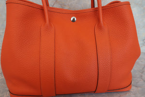HERMES／エルメス ガーデンパーティPM ネゴンダ オレンジポピー □R刻印 トートバッグ 700030103