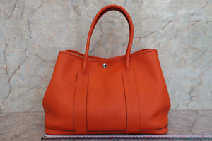HERMES／エルメス ガーデンパーティPM ネゴンダ オレンジポピー □R刻印 トートバッグ 700030103