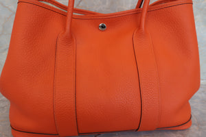 HERMES／エルメス ガーデンパーティPM ネゴンダ オレンジポピー □R刻印 トートバッグ 700030103