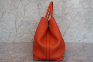 HERMES／エルメス ガーデンパーティPM ネゴンダ オレンジポピー □R刻印 トートバッグ 700030103