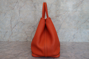 HERMES／エルメス ガーデンパーティPM ネゴンダ オレンジポピー □R刻印 トートバッグ 700030103