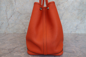 HERMES／エルメス ガーデンパーティPM ネゴンダ オレンジポピー □R刻印 トートバッグ 700030103