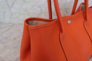 HERMES／エルメス ガーデンパーティPM ネゴンダ オレンジポピー □R刻印 トートバッグ 700030103