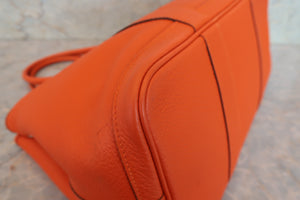HERMES／エルメス ガーデンパーティPM ネゴンダ オレンジポピー □R刻印 トートバッグ 700030103