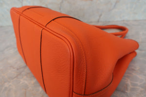 HERMES／エルメス ガーデンパーティPM ネゴンダ オレンジポピー □R刻印 トートバッグ 700030103