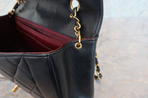 CHANEL/シャネル ダイアナマトラッセチェーンショルダーバッグ ラムスキン ブラック/ゴールド金具 ショルダーバッグ 700080053
