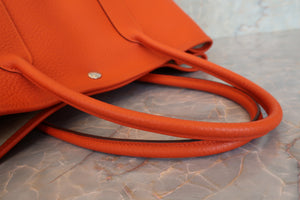 HERMES／エルメス ガーデンパーティPM ネゴンダ オレンジポピー □R刻印 トートバッグ 700030103
