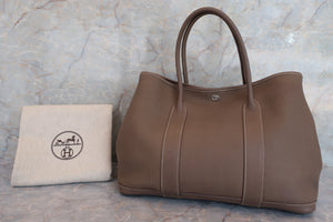 HERMES GARDEN PARTY PM Negonda leather Etoupe gray □M刻印 Tote bag 600060213