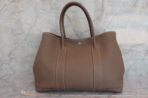 HERMES GARDEN PARTY PM Negonda leather Etoupe gray □M刻印 Tote bag 600060213