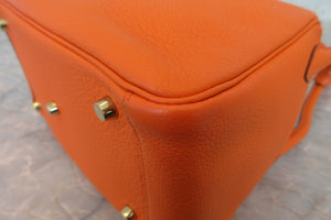 HERMES／エルメス リンディ26 トリヨンクレマンス オレンジ □M刻印 ショルダーバッグ 700060071