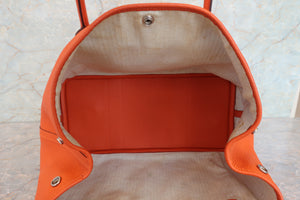 HERMES／エルメス ガーデンパーティPM ネゴンダ オレンジポピー □R刻印 トートバッグ 700030103